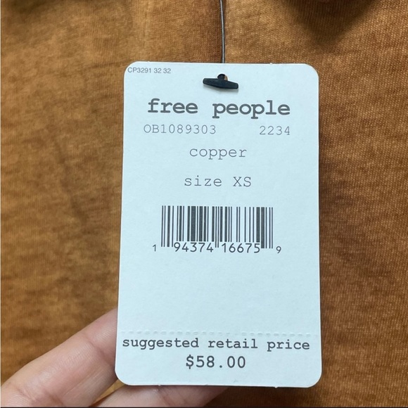 NEW FREE PEOPLE Weekend Rush Top In Copper
Size XS - Picture 10 of 10